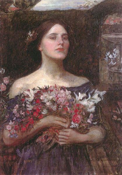John William Waterhouse Gather Ye Rosebuds or Ophelia oil painting image